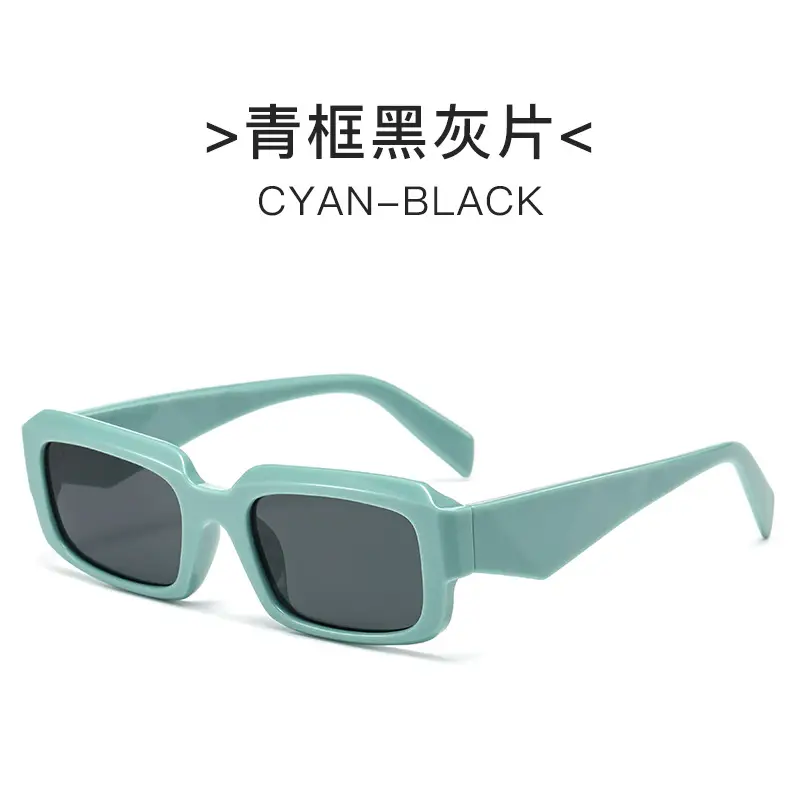 Black Square Frame Sunglasses Black Black - Image 4
