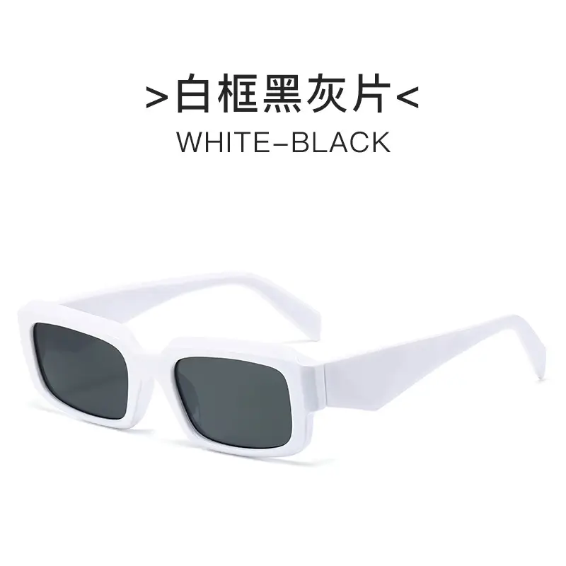 Black Square Frame Sunglasses Black Black - Image 7