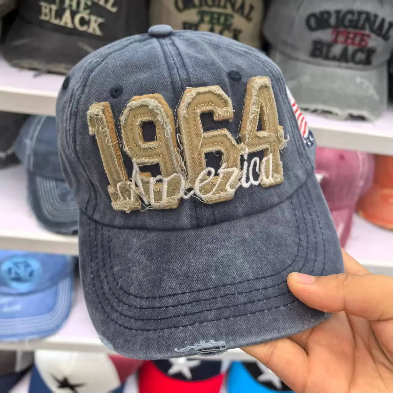 1964 Revolution Distressed Wash Cap for Women - Image 5