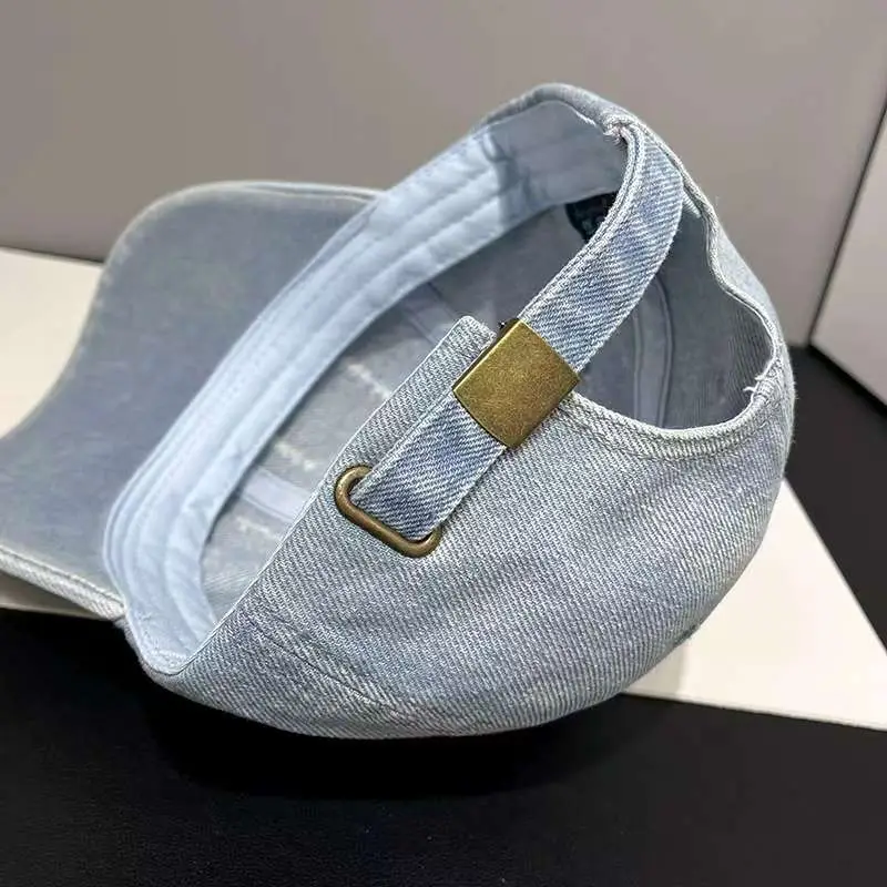 Women Distressed Denim Baseball Cap Spring Autumn Casual — feature 11