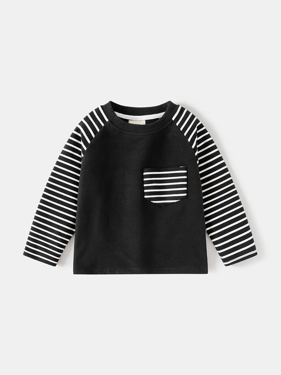 Children's Black Striped Long Sleeve T-Shirt 2025 - Image 4