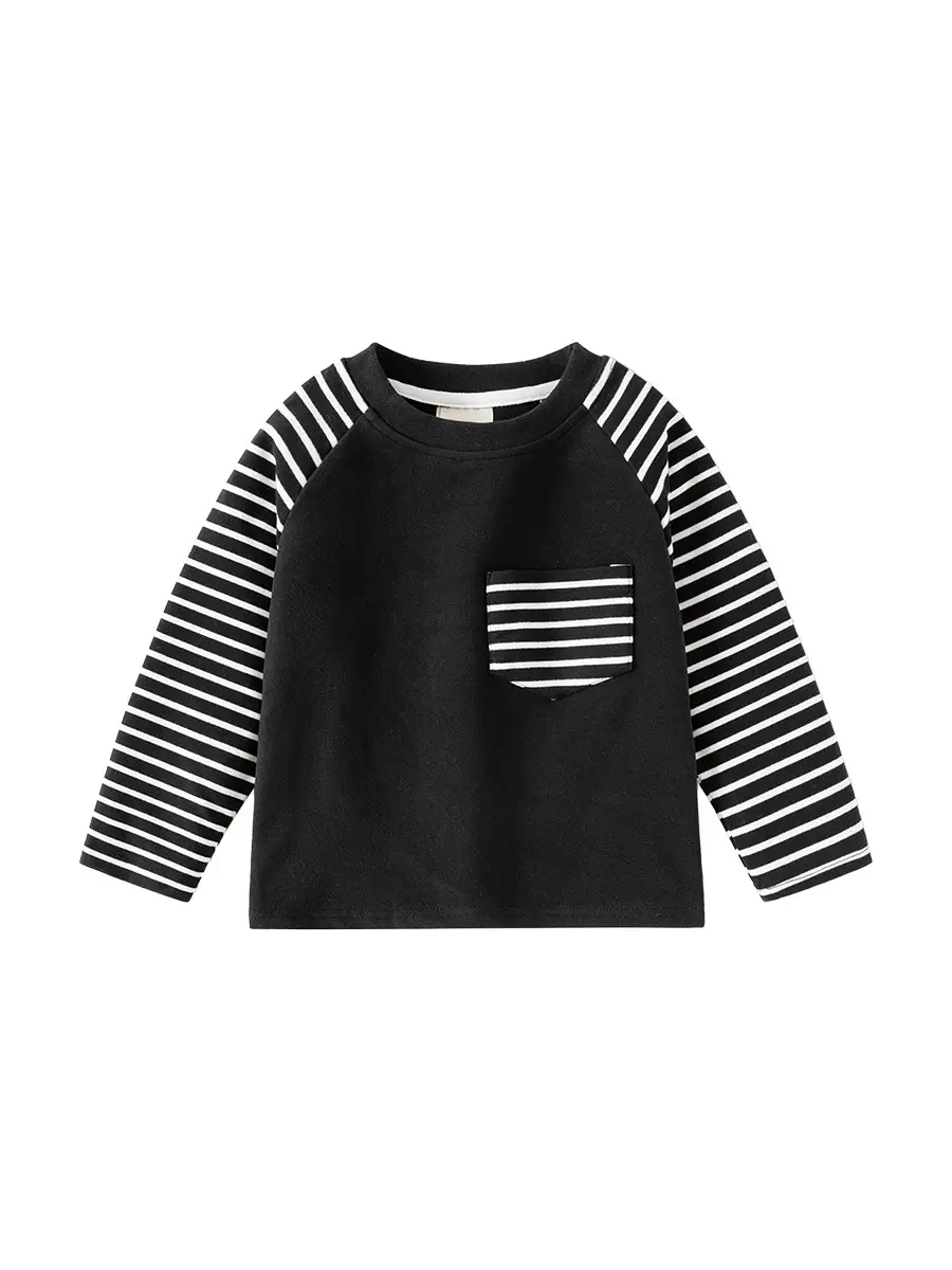 Children's Black Striped Long Sleeve T-Shirt 2025 - Image 7
