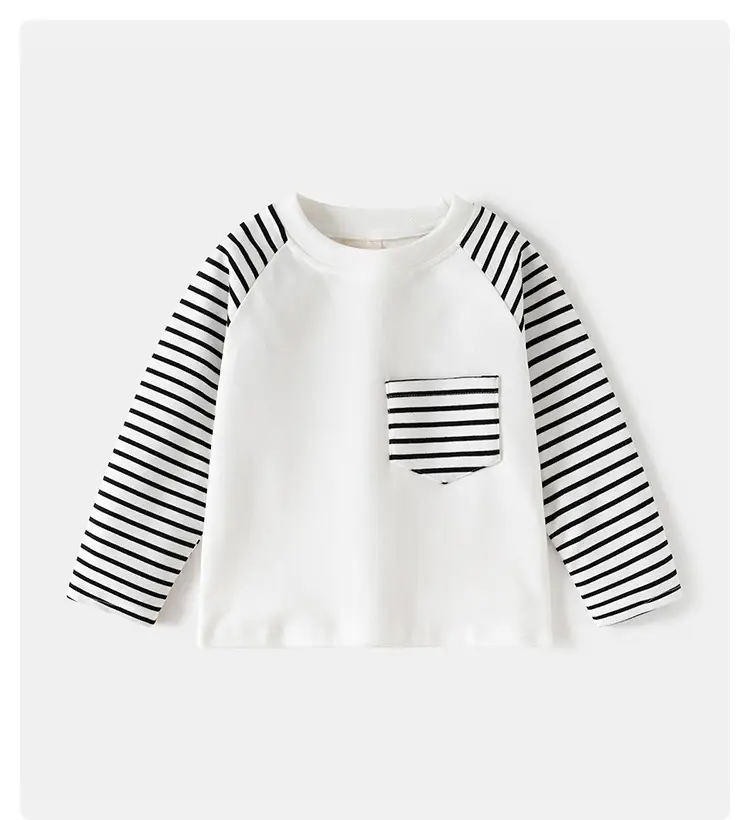 Children's Black Striped Long Sleeve T-Shirt 2025 — feature 1