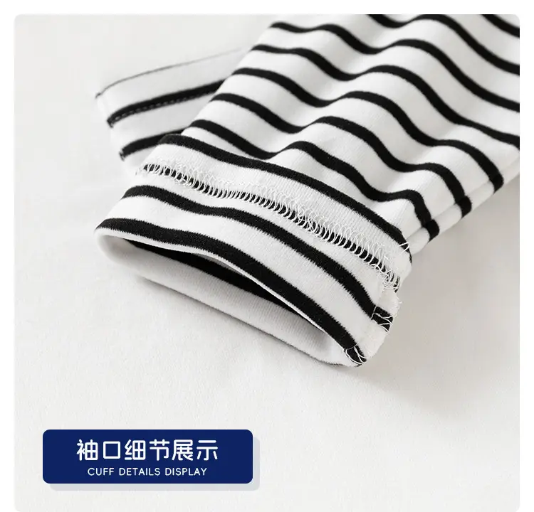 Children's Black Striped Long Sleeve T-Shirt 2025 — feature 13