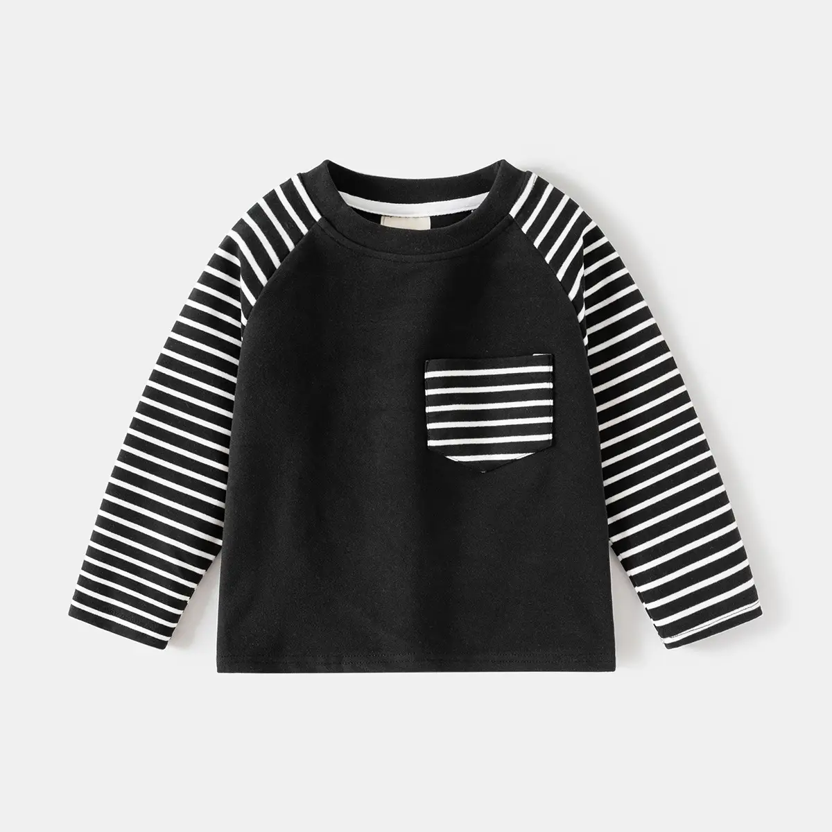 Children's Black Striped Long Sleeve T-Shirt 2025 - Image 2