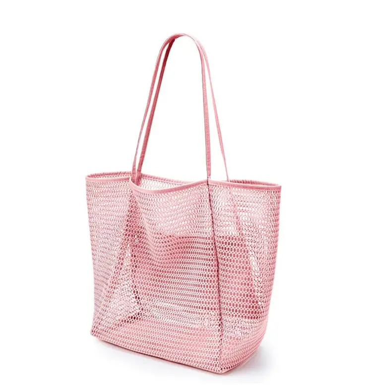 Women's Mesh Beach Bag Shoulder Bag Summer Travel Storage — feature 8