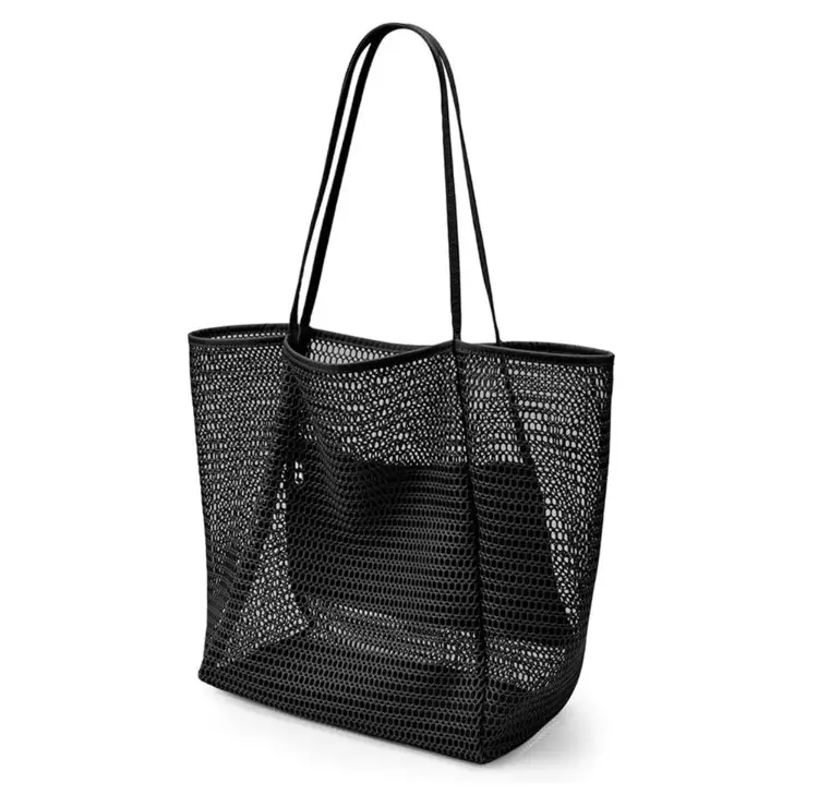 Women's Mesh Beach Bag Shoulder Bag Summer Travel Storage — feature 9