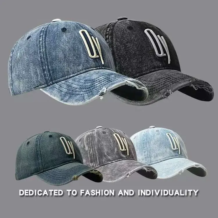 Soft Denim Baseball Caps Wash Retro Face Show - Image 10