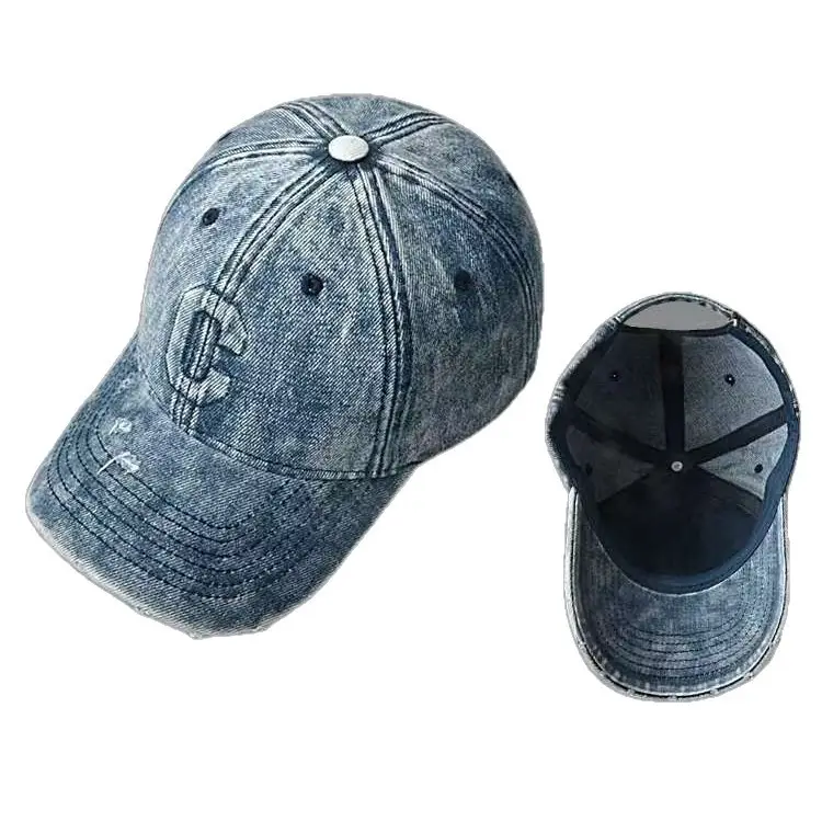 Soft Denim Baseball Caps Wash Retro Face Show - Image 13