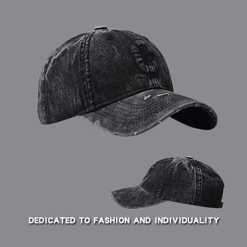 Soft Denim Baseball Caps Wash Retro Face Show — feature 10