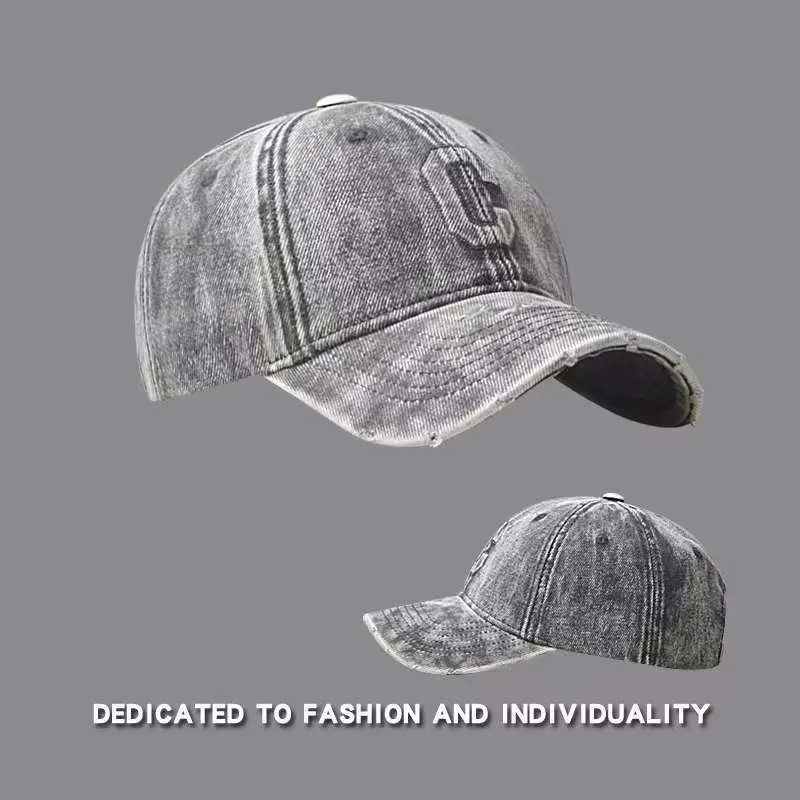 Soft Denim Baseball Caps Wash Retro Face Show — feature 4