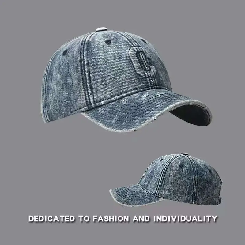 Soft Denim Baseball Caps Wash Retro Face Show — feature 8