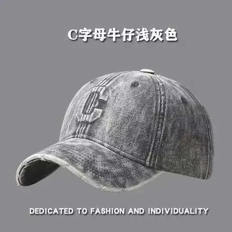 Soft Denim Baseball Caps Wash Retro Face Show - Image 4
