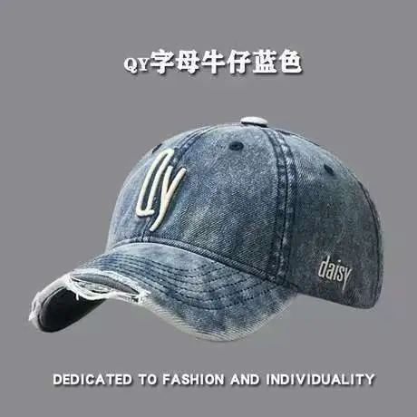 Soft Denim Baseball Caps Wash Retro Face Show - Image 5