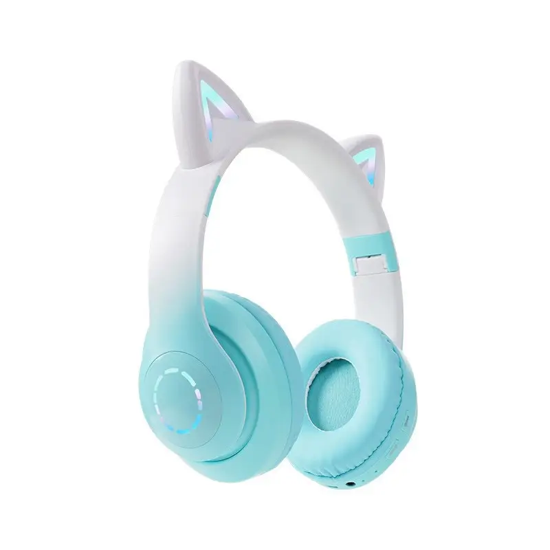Purple Cat Earbud Headset Bluetooth 5.3 with LED Light - Image 2