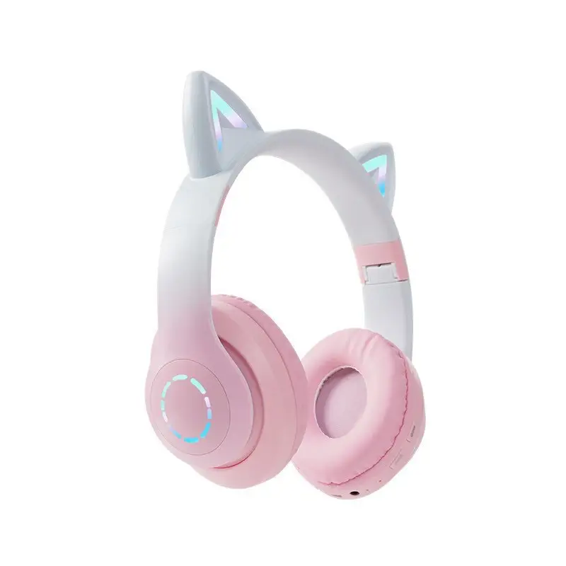 Purple Cat Earbud Headset Bluetooth 5.3 with LED Light - Image 3