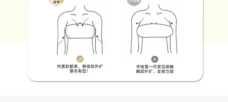 Strapless Invisible Seamless Anti-Slip Push-Up Bra for Women with Small Bust, Anti-Exposure Bandeau Bra with Beautiful Back Design — feature 16