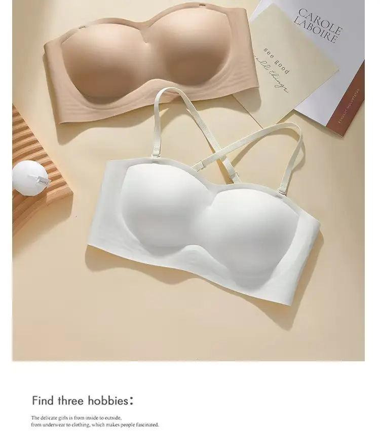 Strapless Invisible Seamless Anti-Slip Push-Up Bra for Women with Small Bust, Anti-Exposure Bandeau Bra with Beautiful Back Design — feature 24