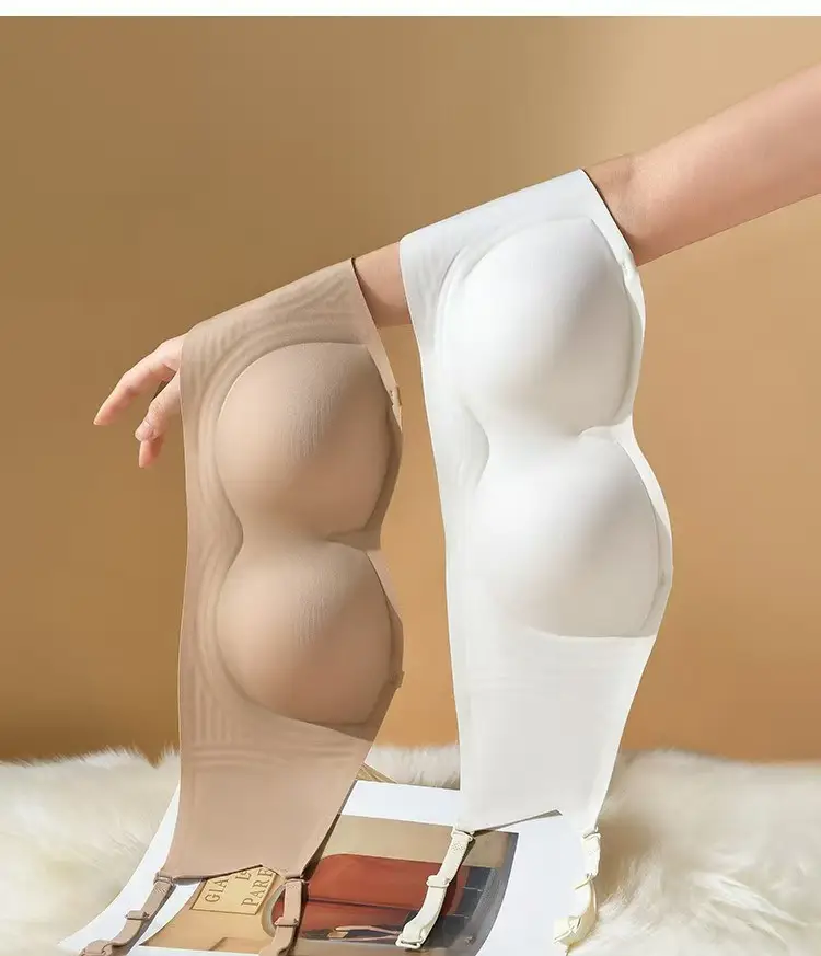 Strapless Invisible Seamless Anti-Slip Push-Up Bra for Women with Small Bust, Anti-Exposure Bandeau Bra with Beautiful Back Design — feature 25