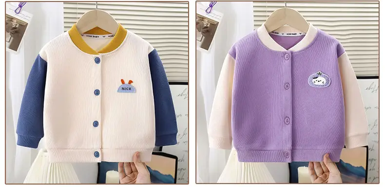 New Children's Cardigans, Stylish Knitwear for Girls, Baseball Jackets for Boys, Spring and Autumn Baby Fashion Outerwear, Wholesale — feature 15