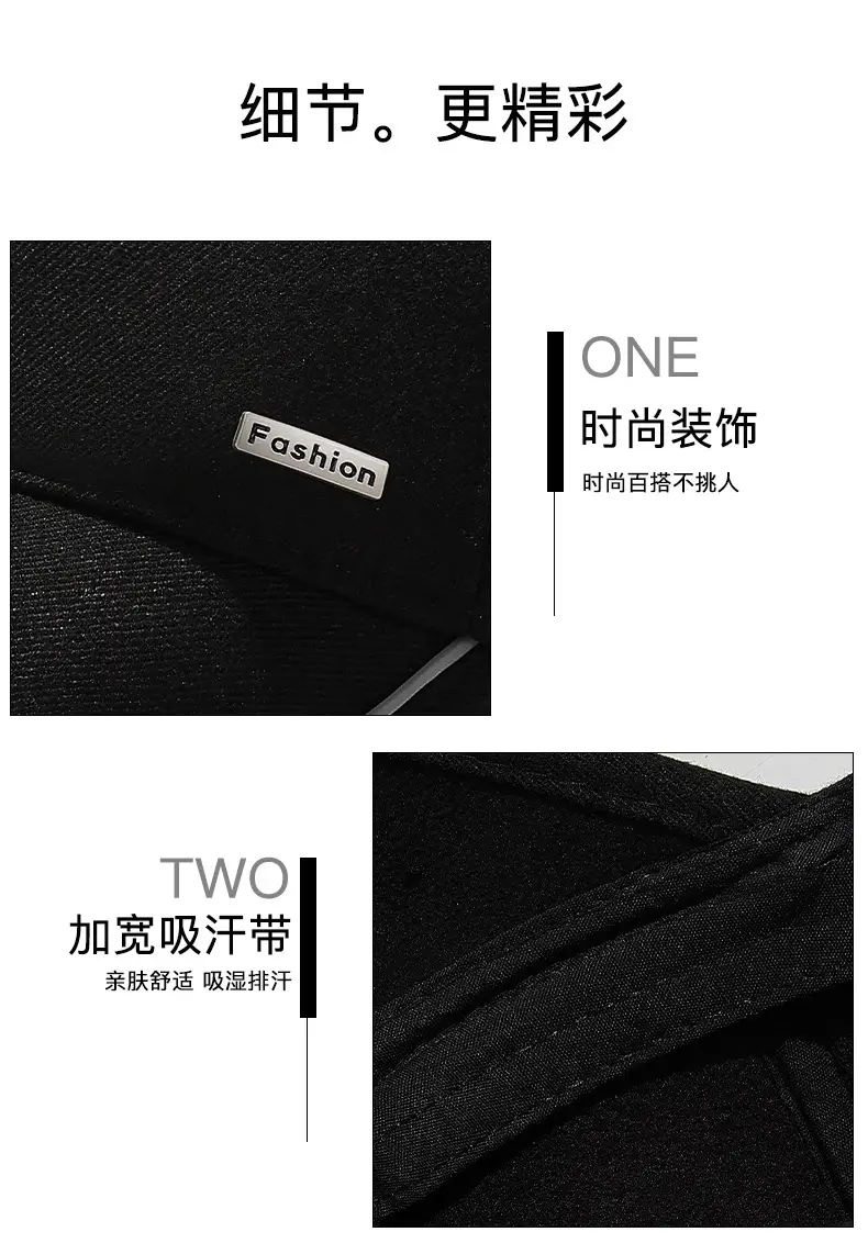 Men Black Cotton Baseball Cap Winter Warm Ear Protection 7.5cm — feature 11