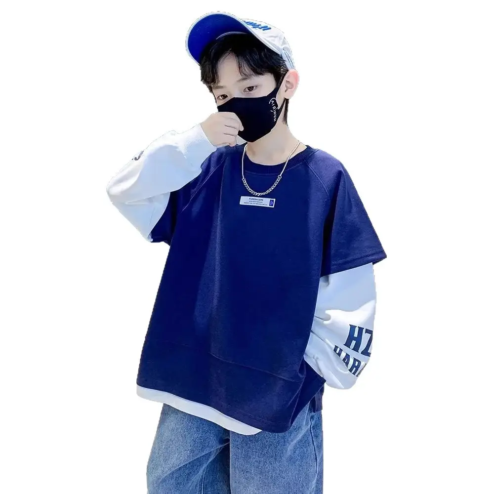 Boys Sweatshirt Set Grey Long Sleeve T-Shirt - Image 7