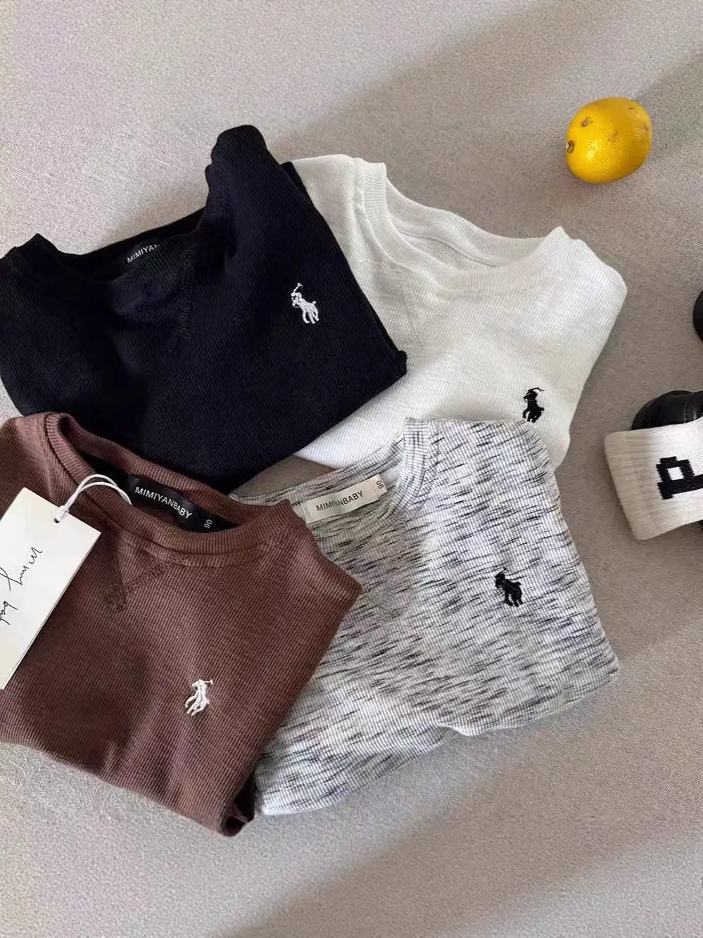 Children's Grey Polo T-Shirt 2025 Autumn Boys - Image 16