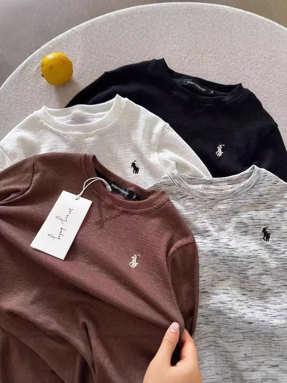 Children's Grey Polo T-Shirt 2025 Autumn Boys - Image 17