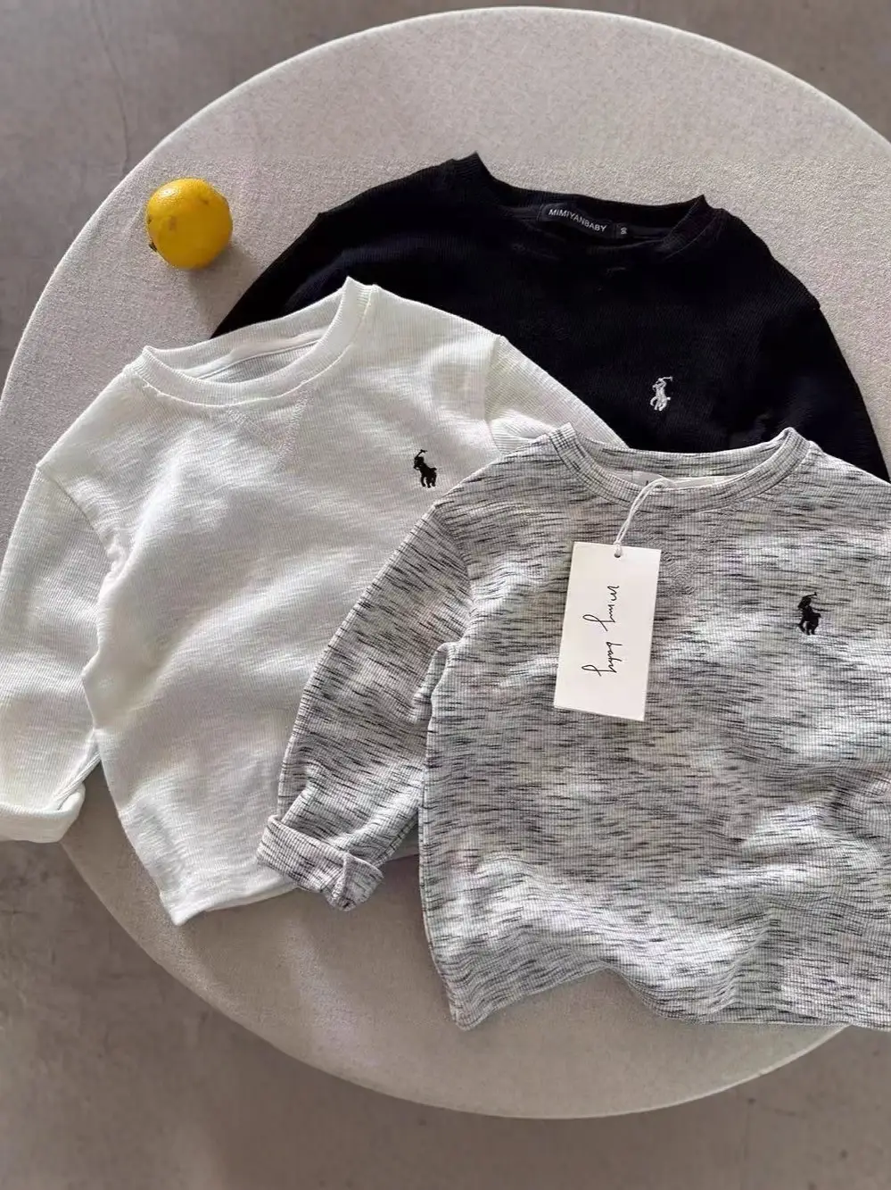 Children's Grey Polo T-Shirt 2025 Autumn Boys - Image 18