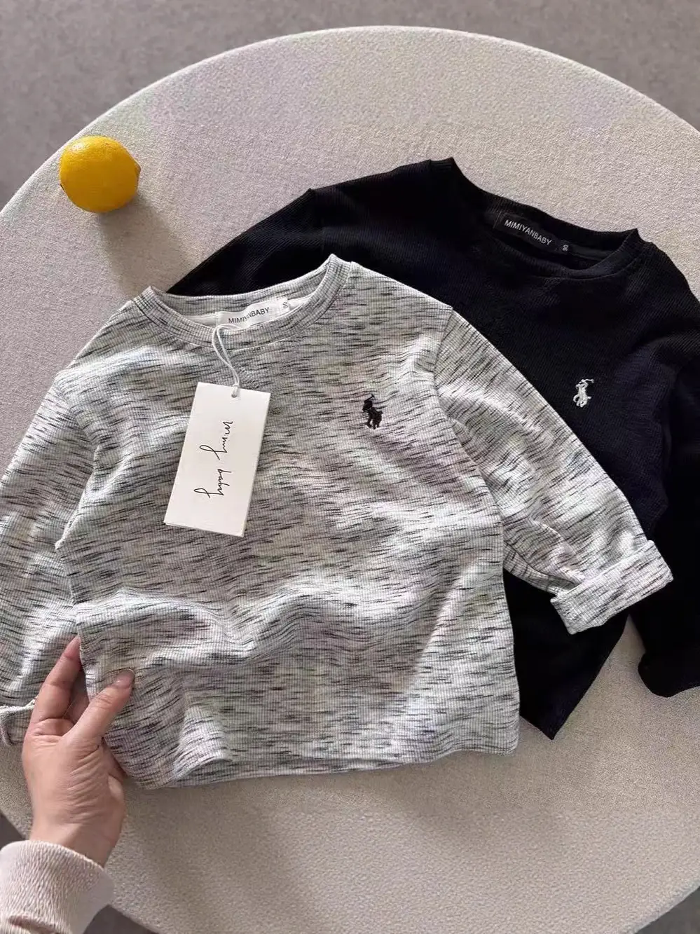 Children's Grey Polo T-Shirt 2025 Autumn Boys - Image 19