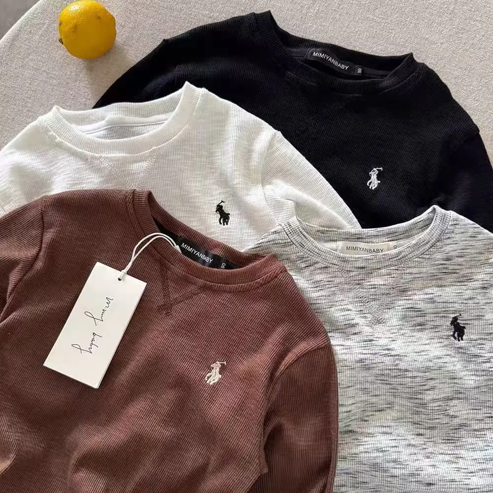 Children's Grey Polo T-Shirt 2025 Autumn Boys — feature 1