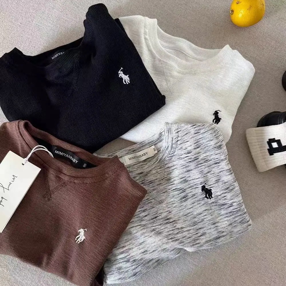 Children's Grey Polo T-Shirt 2025 Autumn Boys — feature 2