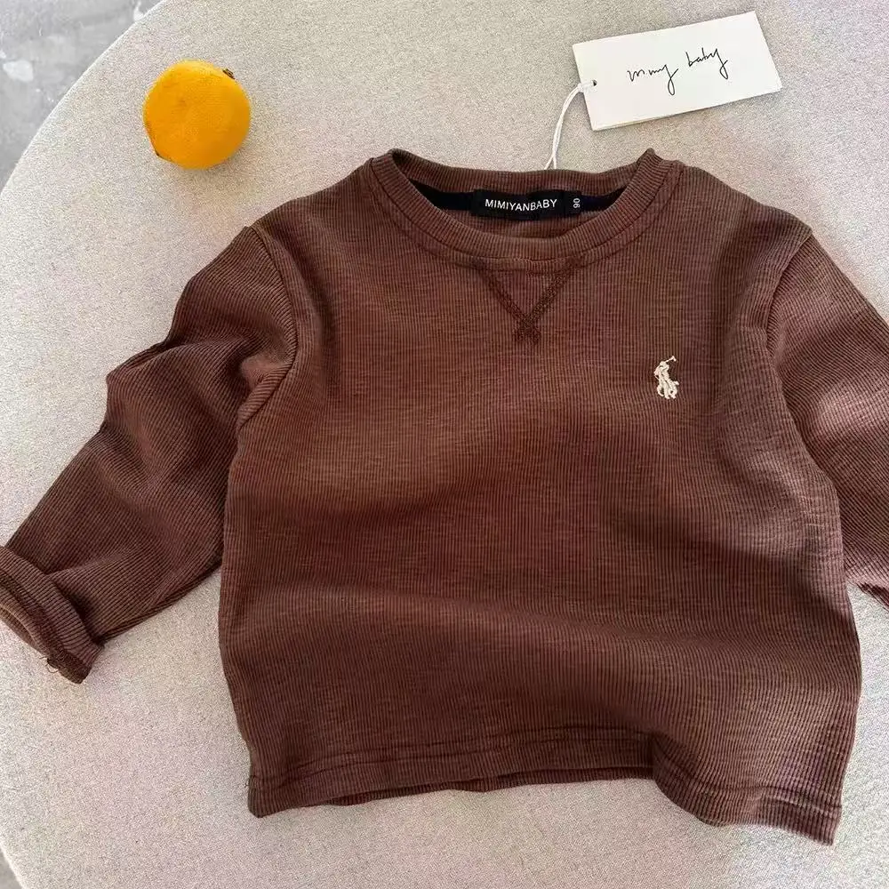 Children's Grey Polo T-Shirt 2025 Autumn Boys - Image 2