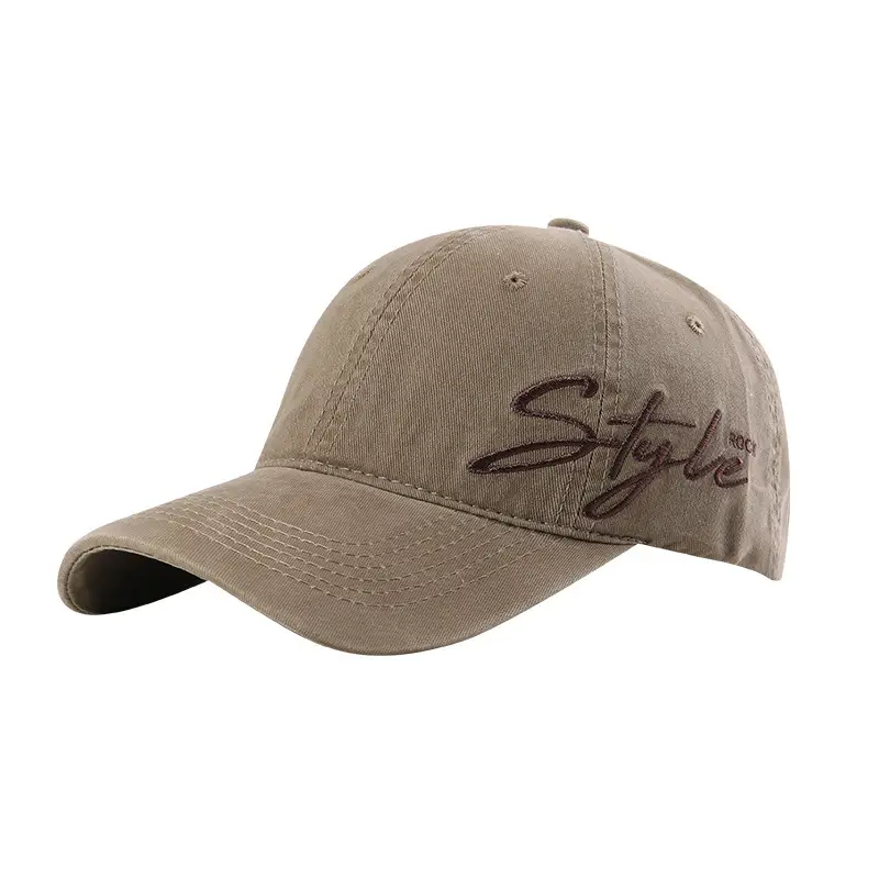 Women Washed Letter Embroidery Cap Black 2025 - Image 11