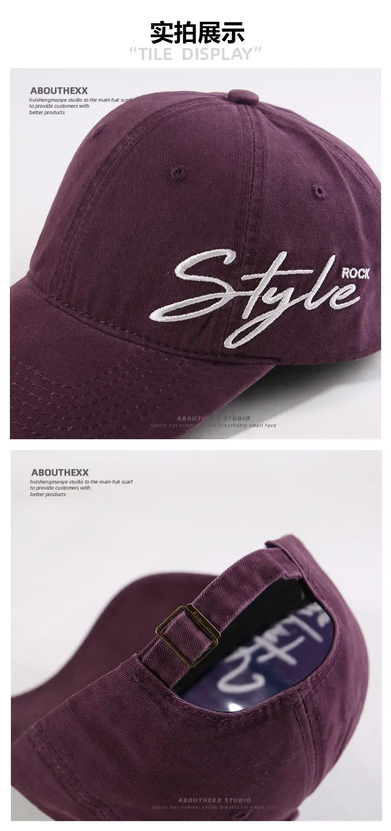 Women Washed Letter Embroidery Cap Black 2025 — feature 10