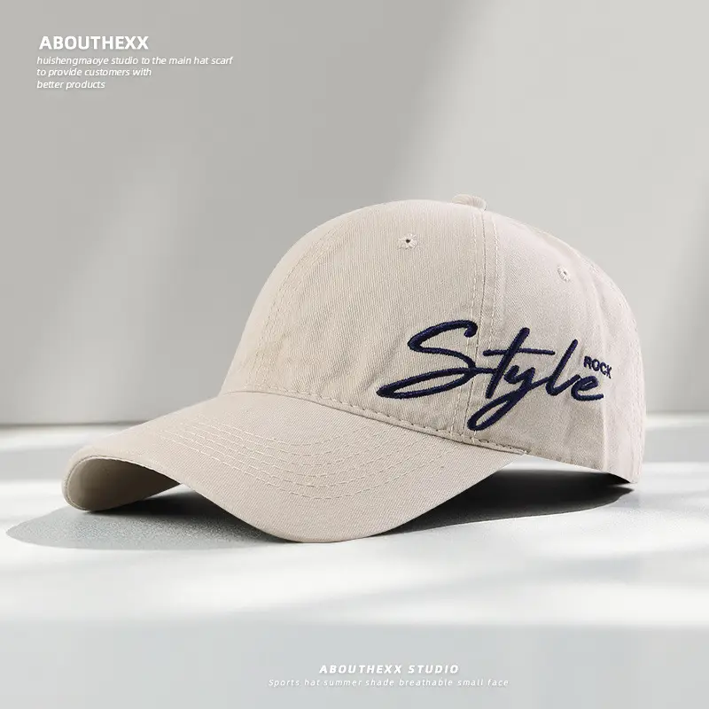 Women Washed Letter Embroidery Cap Black 2025 - Image 3