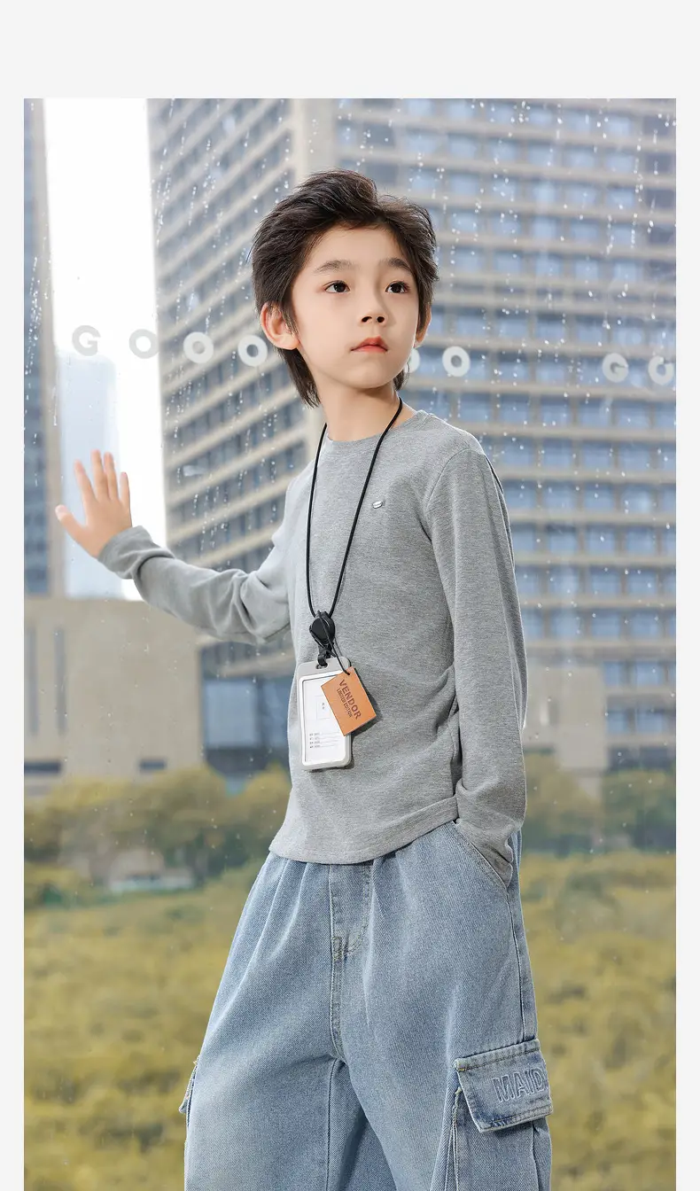 2025 Kids Tencel Stretchy Warm T-Shirt White — feature 19