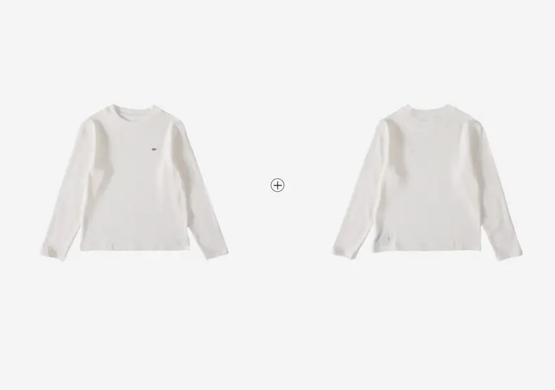 2025 Kids Tencel Stretchy Warm T-Shirt White — feature 35