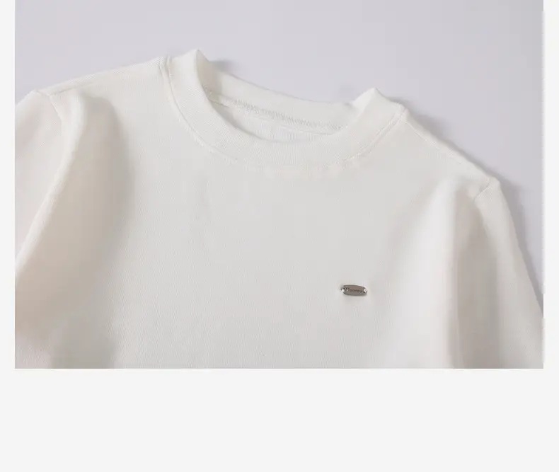 2025 Kids Tencel Stretchy Warm T-Shirt White — feature 37
