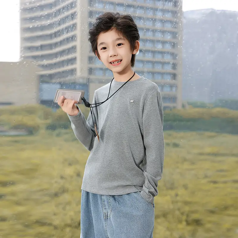 2025 Kids Tencel Stretchy Warm T-Shirt White - Image 3