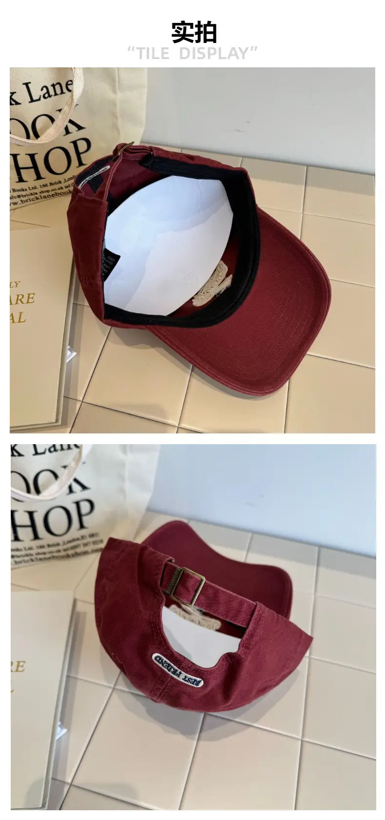 Women Baseball Caps with Letter Embroidery Pink & Purple — feature 5