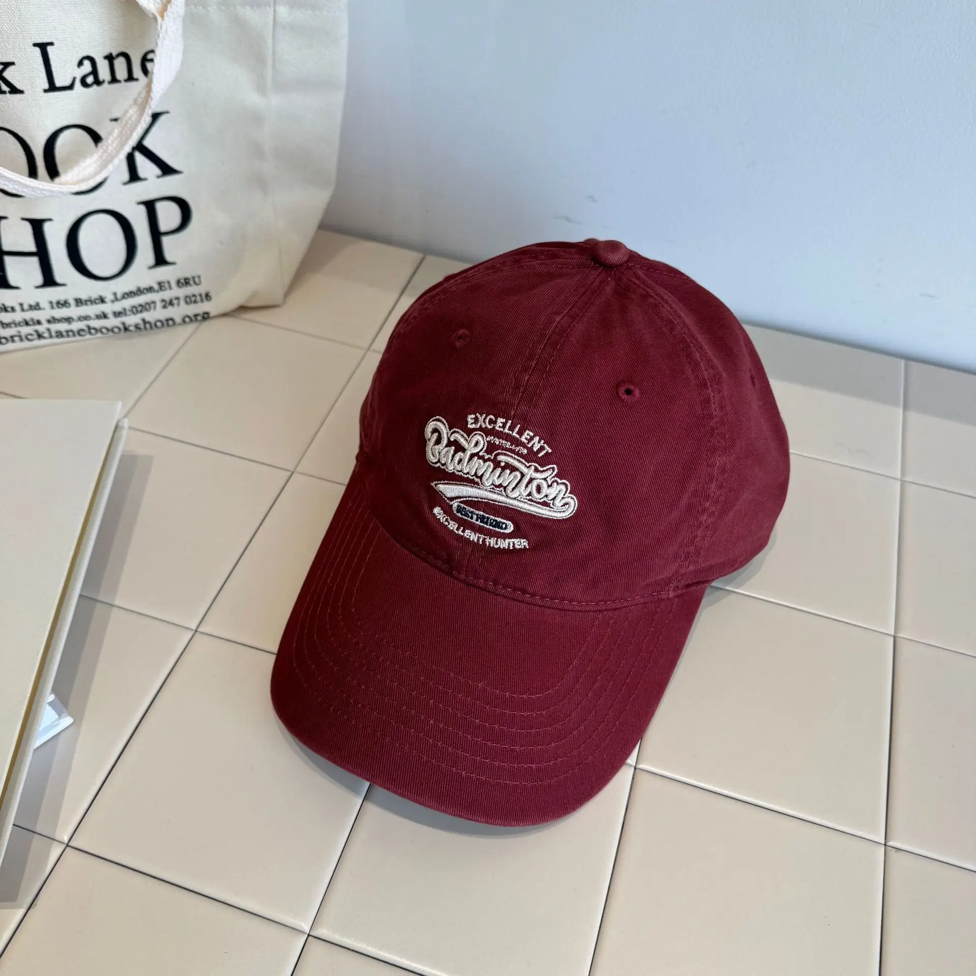 Women Baseball Caps with Letter Embroidery Pink & Purple - Image 8