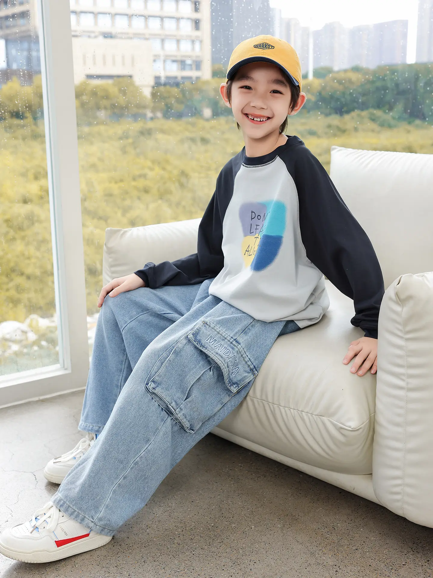 Panda Yuan Yuan Boys Raglan Sleeve T-Shirt 2025 - Image 5