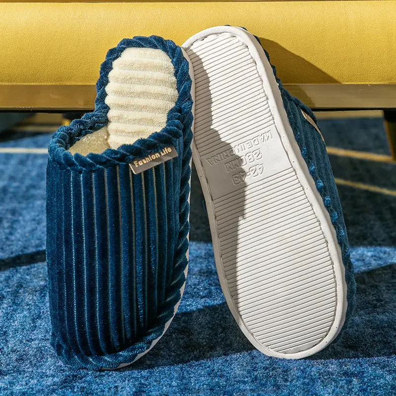 Home Silent Linen Slippers Men's Indoor Non-Slip Soft Bottom Silent Couple Slippers High-End All-Season Cotton Shoes - Image 14