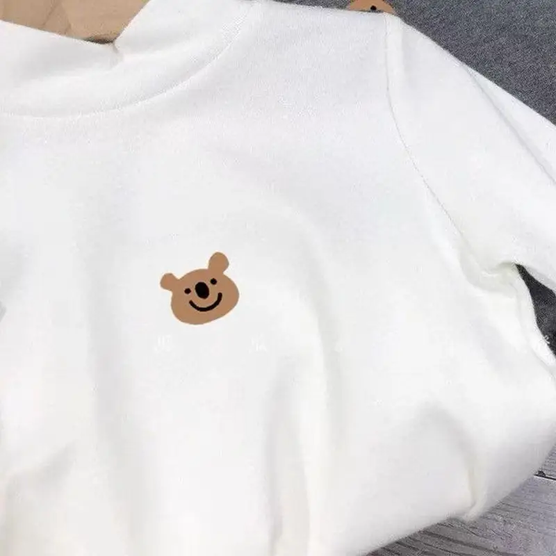 Black Velvet Turtleneck Shirt for Boys Baby Bottoming Top - Image 5