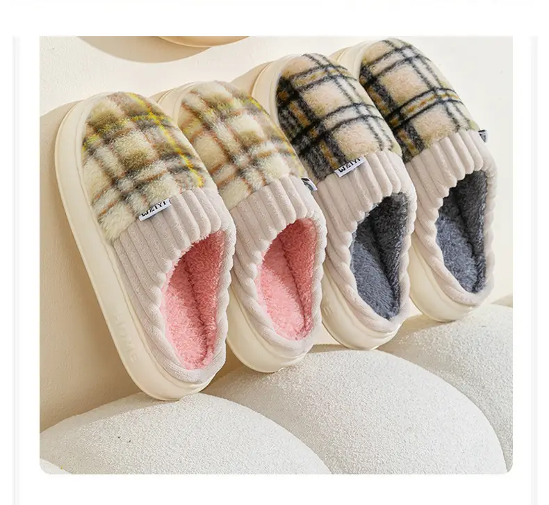 Women's Plush Cotton Slippers, Thickened and Durable, Non-Slip, Home Couple Warm Maternity Cotton Slippers for Women, Winter — feature 10