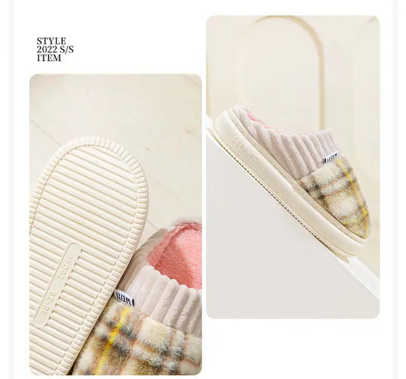 Women's Plush Cotton Slippers, Thickened and Durable, Non-Slip, Home Couple Warm Maternity Cotton Slippers for Women, Winter — feature 11