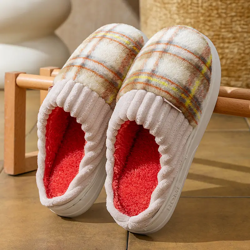 Women's Plush Cotton Slippers, Thickened and Durable, Non-Slip, Home Couple Warm Maternity Cotton Slippers for Women, Winter - Image 6