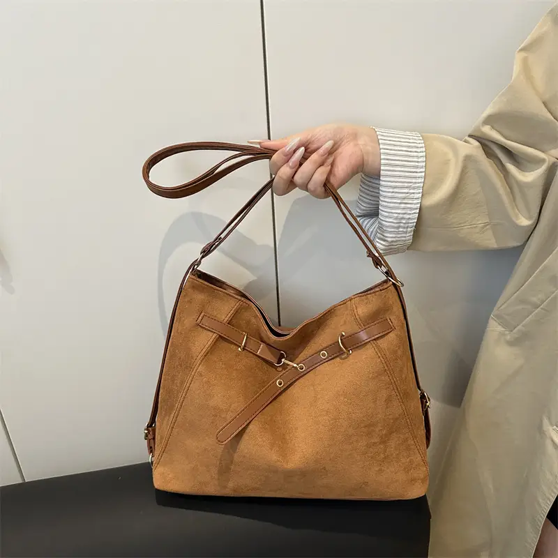 Velvet Shoulder Bag Large Capacity 2026 Women - Image 3