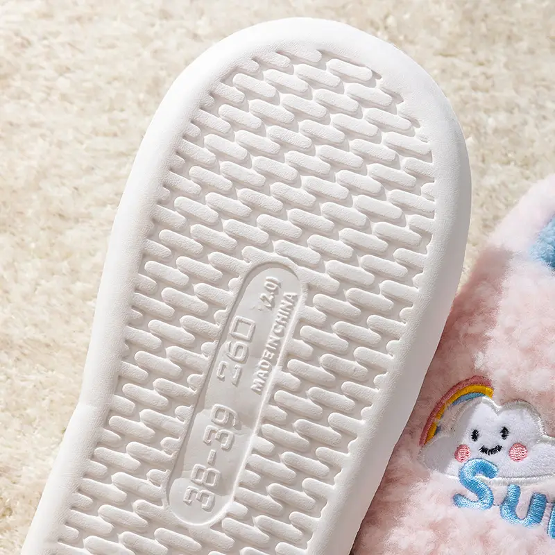 2025 Warm Cotton Fluffy Slippers for Women Men - Image 9